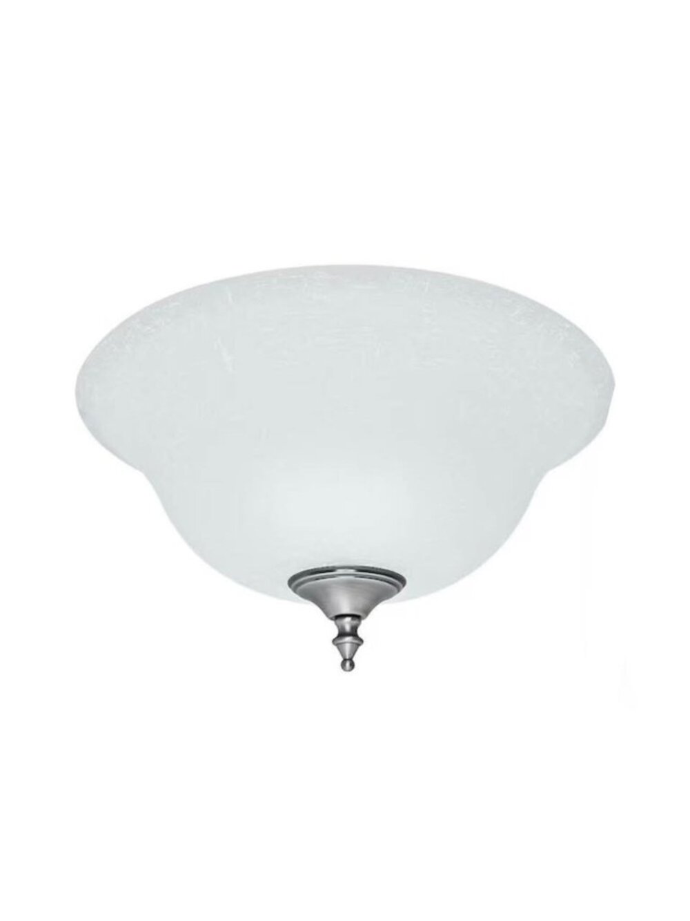 NEW! Hunter White Linen Bowl Glass with Antique Pewter Finial, 12.75”